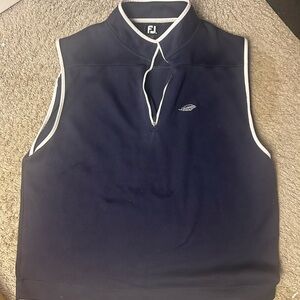 FootJoy FJ Golf Vest Mens XXL Navy 1/4 Zip Sleeveless